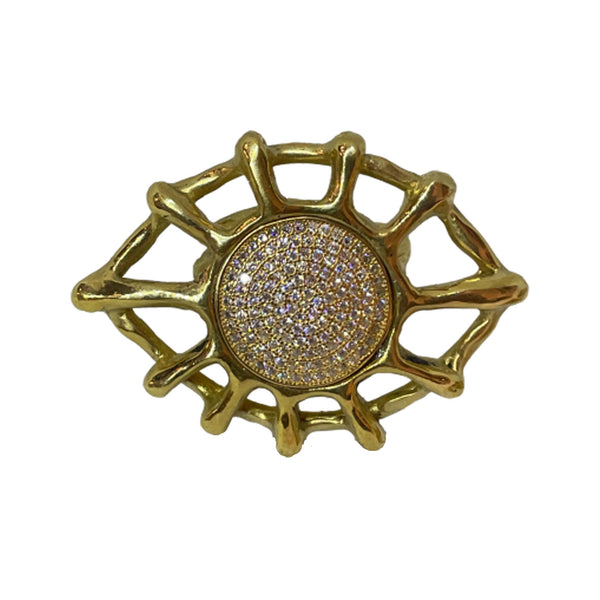 MAXI EYE ZIRCONS GOLD BRONZE