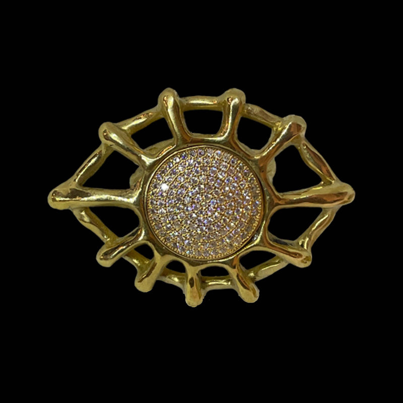 MAXI EYE ZIRCONS GOLD BRONZE