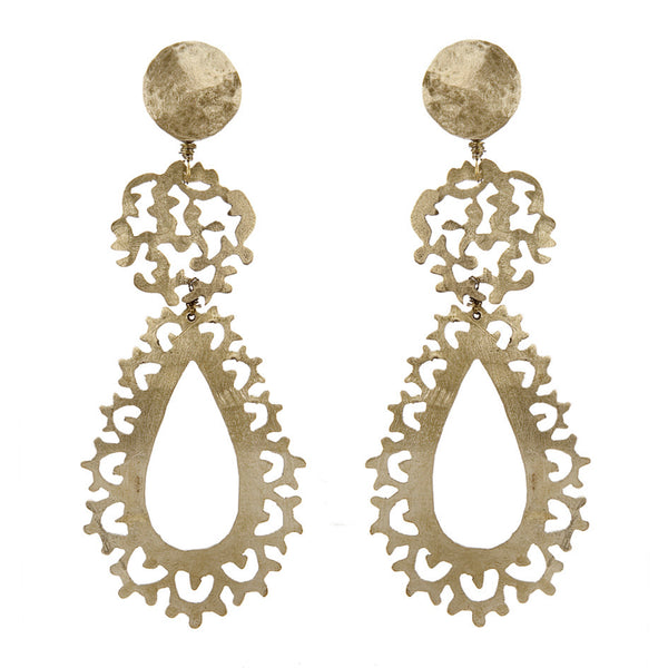 EARRINGS BYZANTINE WHITE BRONZE