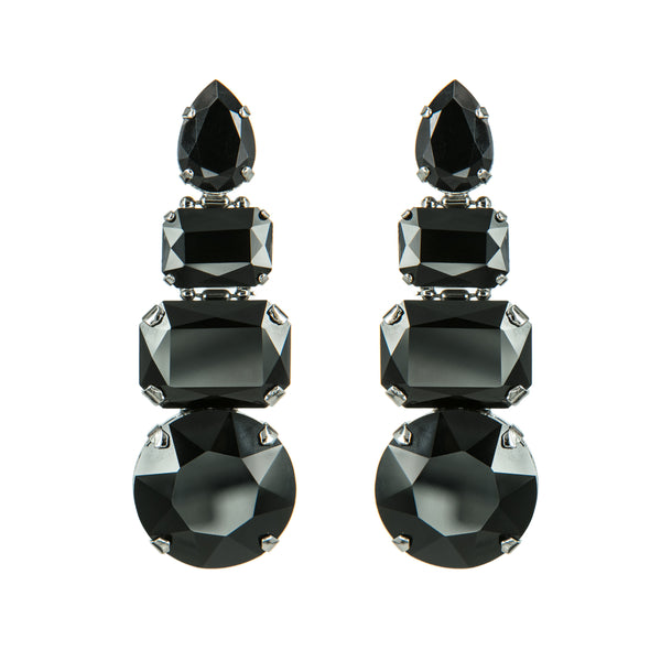 EARRING LADDER BLACK