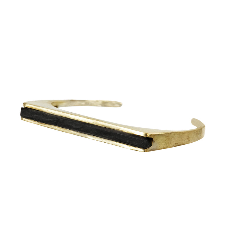 BRACELET STIRRUP GOLD BRONZE & EBANO