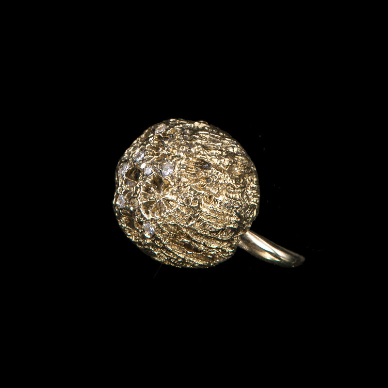 Copia del RING SMALL BALL & ZIRCONS ROSE BRONZE