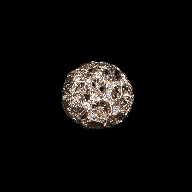 Copia del RING SMALL BALL & ZIRCONS ROSE BRONZE