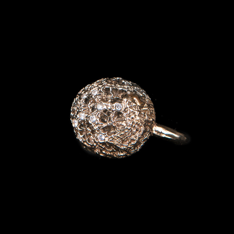 Copia del RING SMALL BALL & ZIRCONS ROSE BRONZE