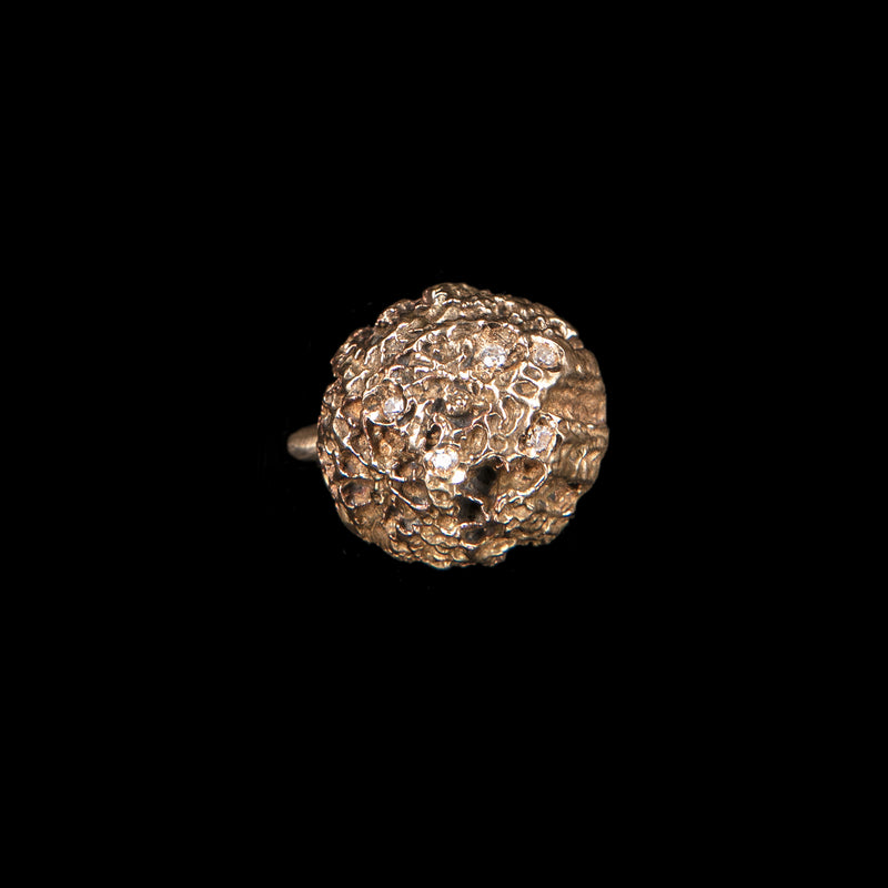 Copia del RING SMALL BALL & ZIRCONS ROSE BRONZE
