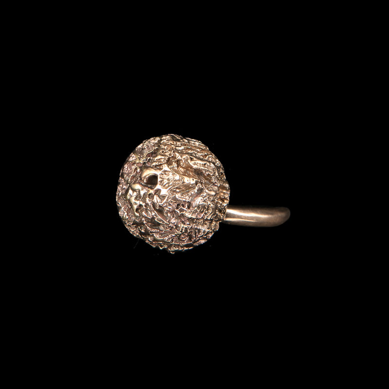 Copia del RING SMALL BALL & ZIRCONS ROSE BRONZE