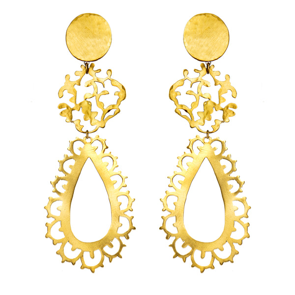 EARRINGS BYZANTINE GOLD BRONZE