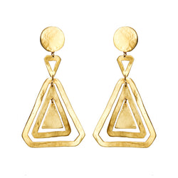 EARRINGS DIAMONDS GOLD BRONZE