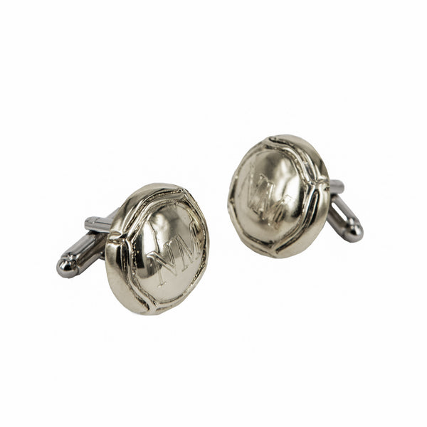 CUFFLINKS CAPSULE WHITE BRONZE & CUSTOMIZATION