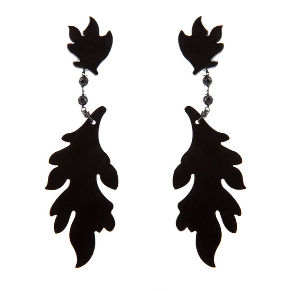 EARRINGS FOGLIE BLACK