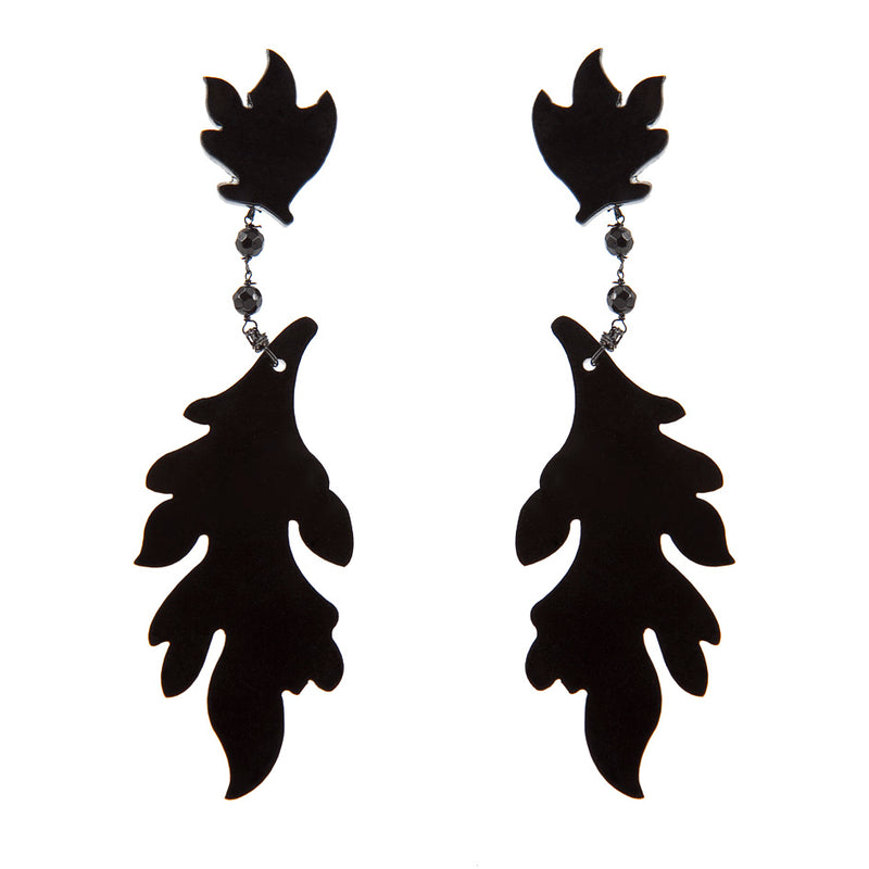 EARRINGS FOGLIE BLACK