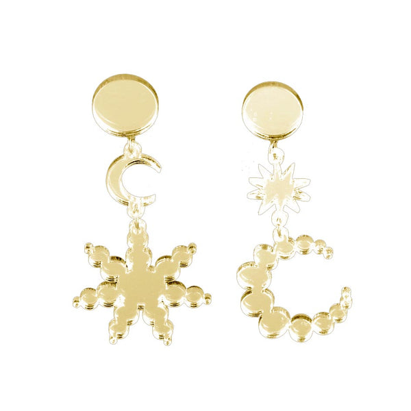 EARRINGS STELLA E LUNA MIRROR GOLD