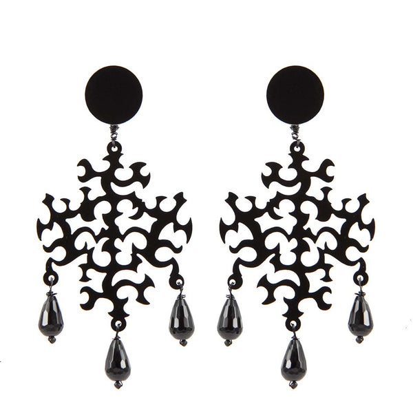 EARRINGS CROCI  BLACK