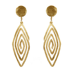 EARRINGS LABYRINTHS GOLD BRONZE