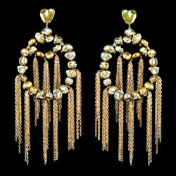 EARRINGS PEARLS APACHE GOLD BRONZE