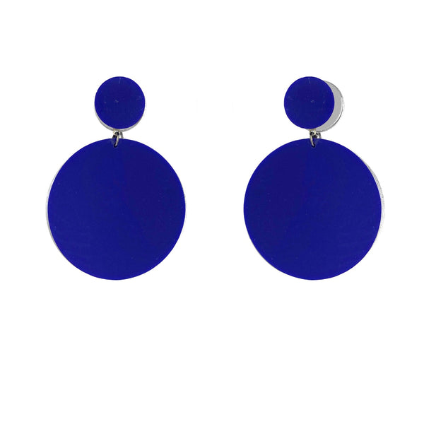 EARRINGS MINI DOTS BLUE