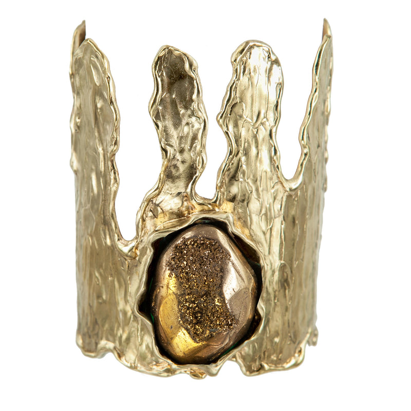 BRACELET CROWN DRUZY GOLD BRONZE