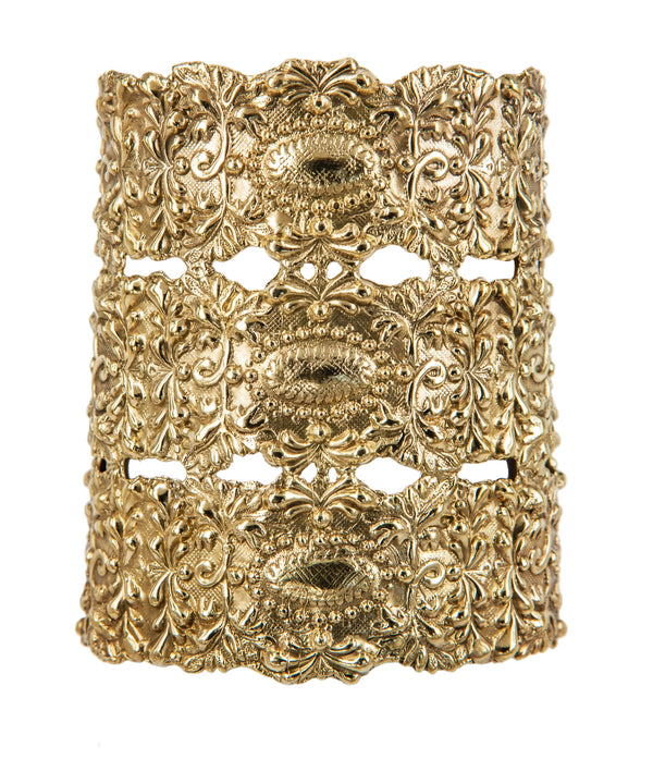 BRACELET EMBROIDERY GOLD BRONZE