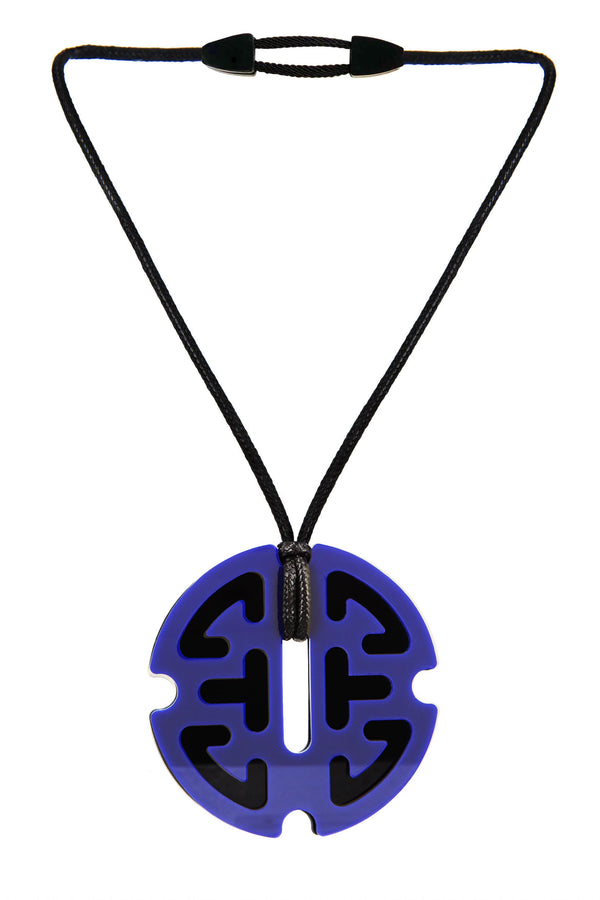 NECKLACE LONGEVITY PLEXI BLUE