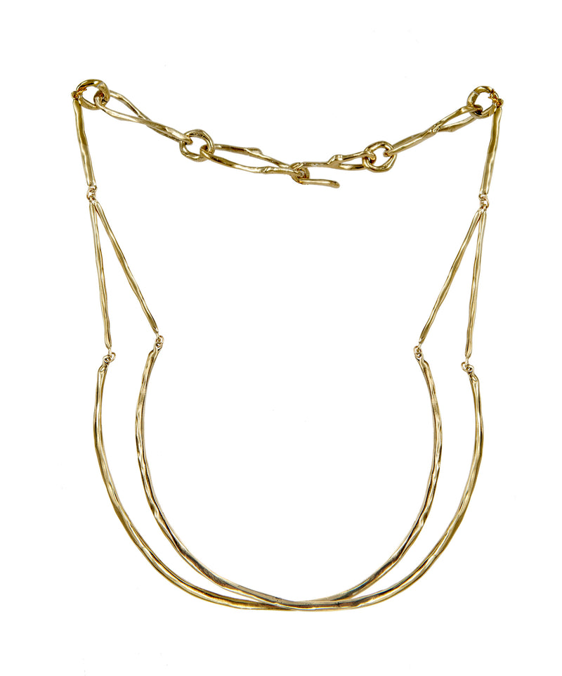 NECKLACE MATCHSTICK GOLD BRONZE