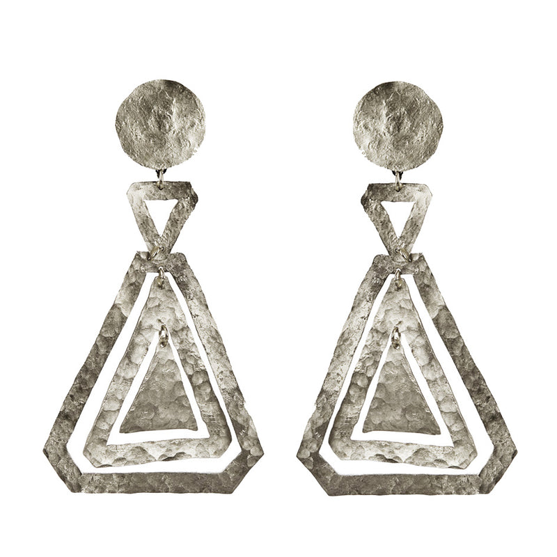 EARRINGS DIAMONDS WHITE BRONZE