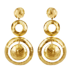 EARRINGS DONUTS GOLD BRONZE