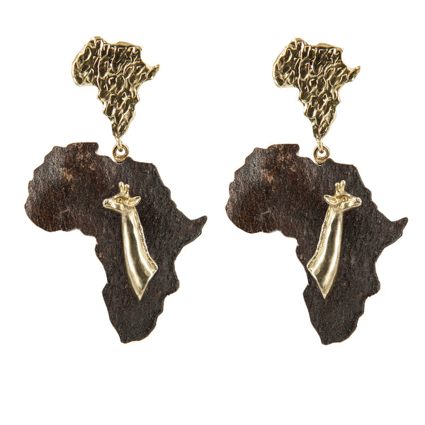 EARRINGS AFRICA GIRAF