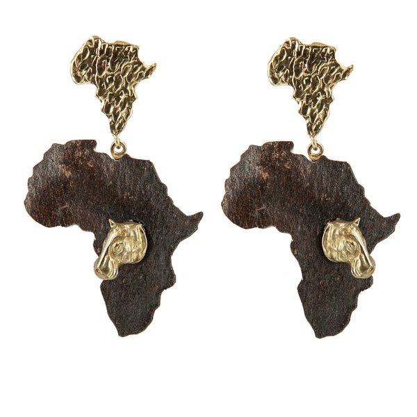 EARRINGS AFRICA RHINOS