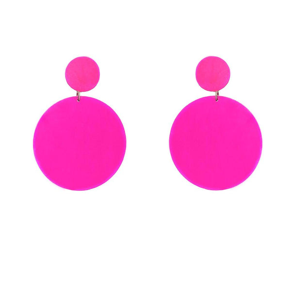 EARRINGS MINI DOTS FUCSIA