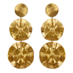 EARRINGS PINWHEELS GOLD BRONZE