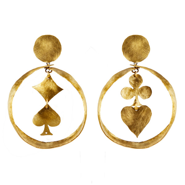 EARRINGS LUCKY DROPS GOLD BRONZE