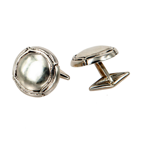 CUFFLINKS CAPSULE WHITE BRONZE
