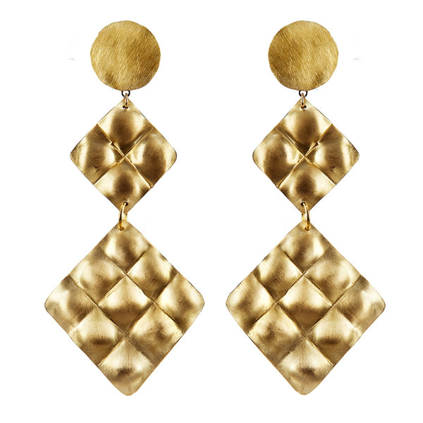 EARRINGS  MATELASSE'GOLD BRONZE