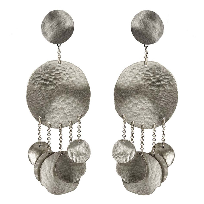 EARRINGS JELLYFISH WHITE BRONZE