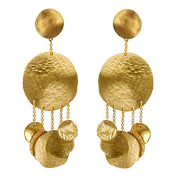 EARRINGS JELLYFISH GOLD BRONZE