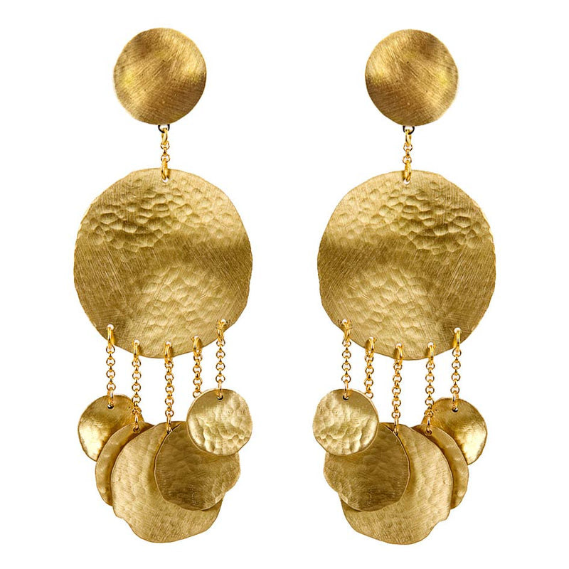 EARRINGS JELLYFISH GOLD BRONZE
