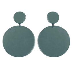 EARRINGS MAXI DOTS MIRROR GREY