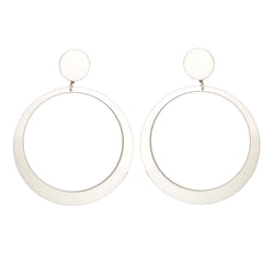 EARRINGS MAXI HOOPS WHITE