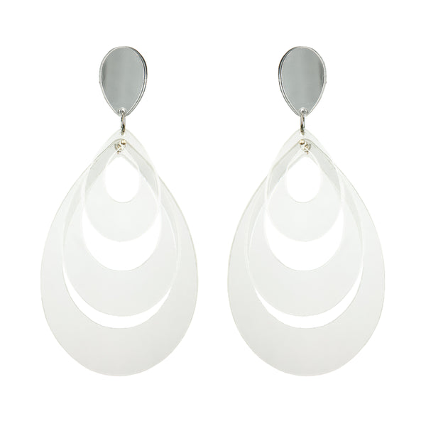 EARRINGS 3 DROPS  PLEXI TRASPARENT