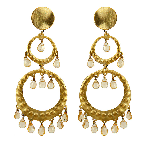EARRINGS DANCERS GOLD BRONZE