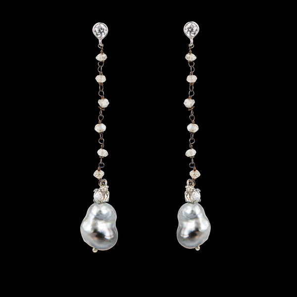 EARRINGS BOE LABRODORITE KEISHI PEARLS