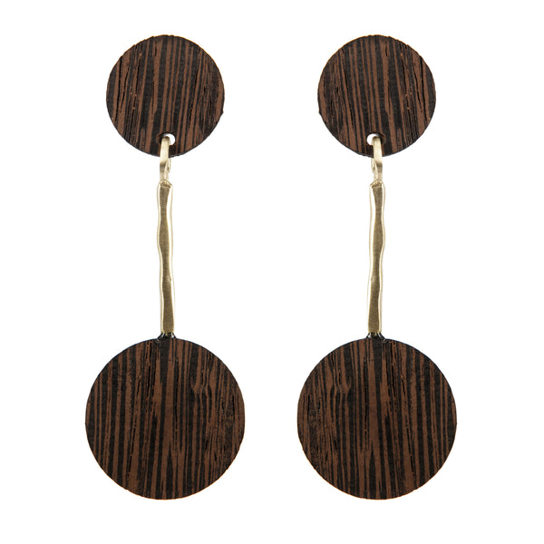 EARRINGS CHUPA CHUPA GOLD BRONZE WENGE