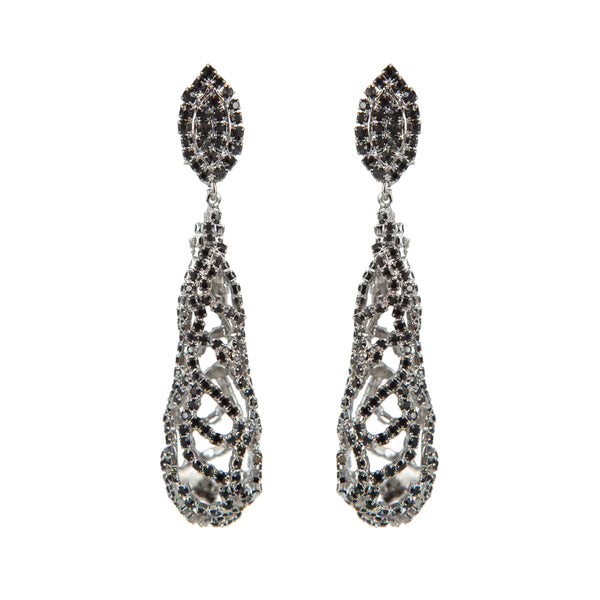 EARRING LAVA DROPS BLACK