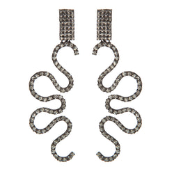 EARRINGS SNAKES GREY