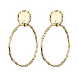 EARRINGS WATER BUBBLES GOLD BRONZE