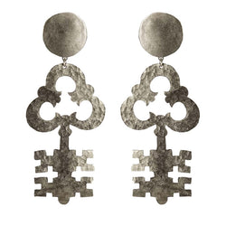 EARRINGS PASSPARTOUT WHITE BRONZE