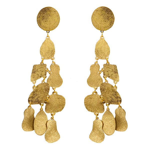 EARRINGS PUZZLE GOLD BRONZE