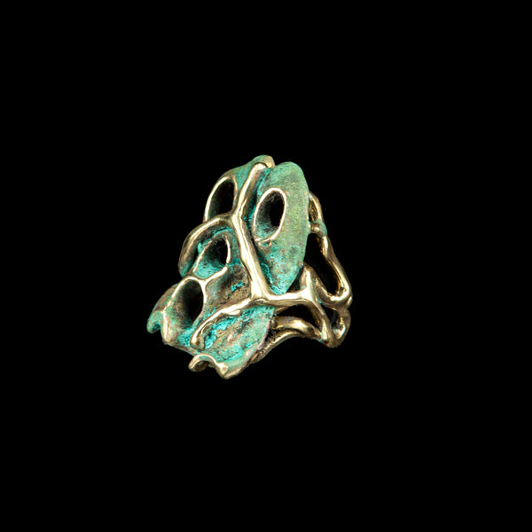 RING MANGROVE GOLD BRONZE & GREEN PATINA