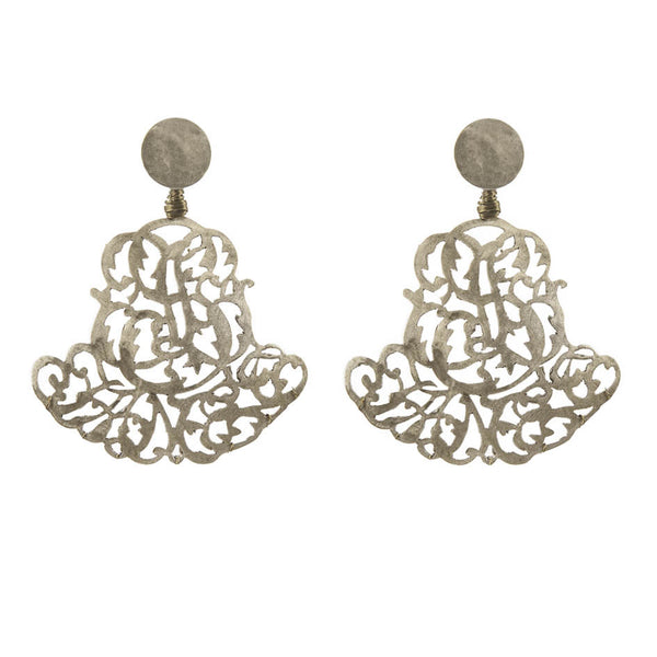 EARRINGS ROYAL WHITE BRONZE