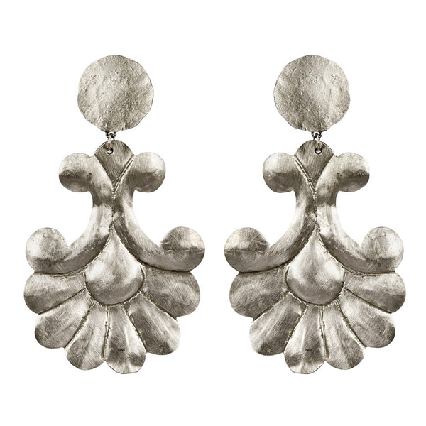 EARRINGS SANTIAGO WHITE BRONZE